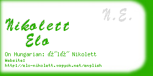 nikolett elo business card